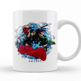 Baskı Dükkanı Demon Slayer Kimetsu no Yaiba Water Breathing Kupa Bardak