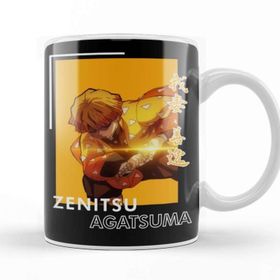 Baskı Dükkanı Demon Slayer Zenitsu Agatsuma Beyaz Porselen Kupa Bardak