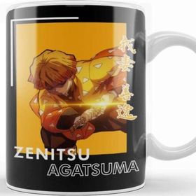 Baskı Dükkanı Demon Slayer Zenitsu Agatsuma Beyaz Porselen Kupa Bardak