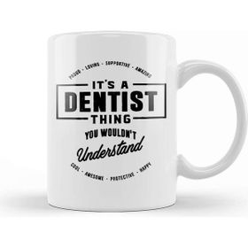 Baskı Dükkanı Dentist Beyaz Porselen Kupa Bardak