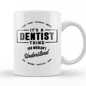 Baskı Dükkanı Dentist Beyaz Porselen Kupa Bardak