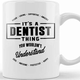 Baskı Dükkanı Dentist Beyaz Porselen Kupa Bardak