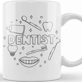 Baskı Dükkanı Dentist Diş Kupa Bardak