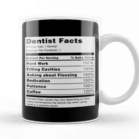 Baskı Dükkanı Dentist Facts Beyaz Porselen Kupa Bardak