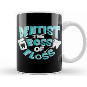 Baskı Dükkanı Dentist The Boss Of Floss Cute Dentistry Beyaz Porselen Kupa Bardak