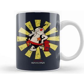 Baskı Dükkanı Deputy Dawg Retro Japanese Beyaz Porselen Kupa Bardak