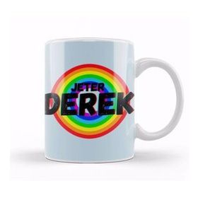 Baskı Dükkanı Derek Jeter Carton Art Baseball Gifts Vintage Retro For Boys And Dad Beyaz Porselen Kupa Bardak