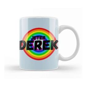 Baskı Dükkanı Derek Jeter Carton Art Baseball Gifts Vintage Retro For Boys And Dad Beyaz Porselen Kupa Bardak