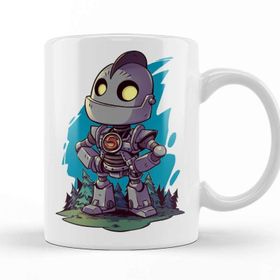 Baskı Dükkanı Derek Laufman Robot Beyaz Porselen Kupa Bardak