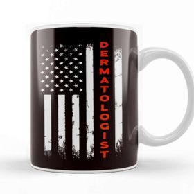 Baskı Dükkanı Dermatologist Usa American Flag Dermatology Skin Doctor Beyaz Porselen Kupa Bardak