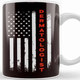 Baskı Dükkanı Dermatologist Usa American Flag Dermatology Skin Doctor Beyaz Porselen Kupa Bardak
