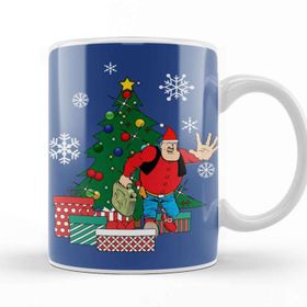 Baskı Dükkanı Desperate Dan Around The Christmas Tree Beyaz Kupa Bardak