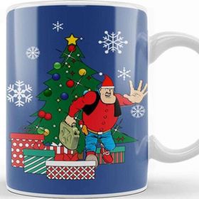 Baskı Dükkanı Desperate Dan Around The Christmas Tree Beyaz Kupa Bardak