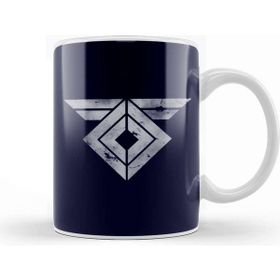 Baskı Dükkanı Destiny Rasputin Symbol Distressed Beyaz Kupa Bardak