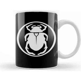 Baskı Dükkanı Destiny Scarab Heart Emblem Beyaz Kupa Bardak