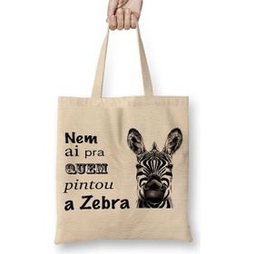 Baskı Dükkanı Deu Zebra Bez Kadın Günlük Çanta