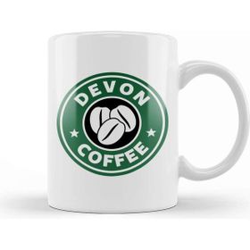 Baskı Dükkanı Devon Coffee Beyaz Kupa Bardak