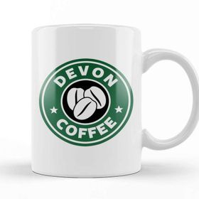 Baskı Dükkanı Devon Coffee Beyaz Kupa Bardak