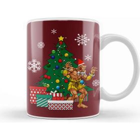 Baskı Dükkanı Dhalsim Around The Christmas Tree Street Fighter Beyaz Kupa Bardak