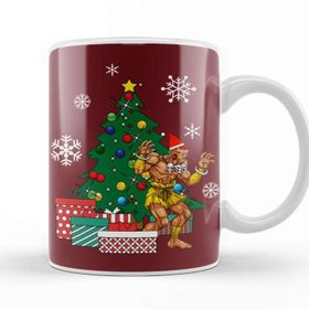 Baskı Dükkanı Dhalsim Around The Christmas Tree Street Fighter Beyaz Kupa Bardak