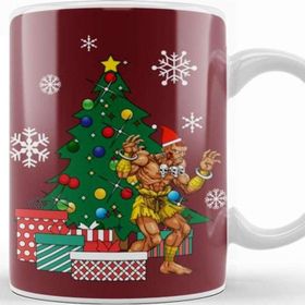 Baskı Dükkanı Dhalsim Around The Christmas Tree Street Fighter Beyaz Kupa Bardak