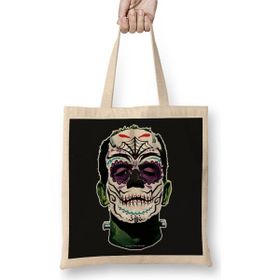 Baskı Dükkanı Dia De Los Muertos Day Of The Dead Monster Bez Çanta
