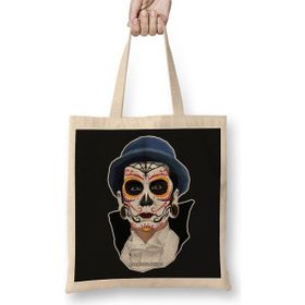 Baskı Dükkanı Dia De Los Muertos Day Of The Dead Vampire Bez Kadın Günlük Çanta