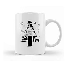 Baskı Dükkanı Die Hard Christmas Tree Silhouette Beyaz Kupa Bardak