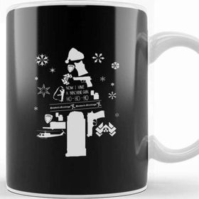 Baskı Dükkanı Die Hard Christmas Tree Silhouette Beyaz Kupa Bardak