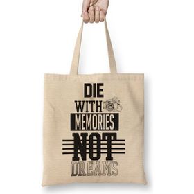 Baskı Dükkanı Die With Memories White Bez Çanta