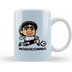 Baskı Dükkanı Diego Maradonna Pixel Character Kupa Barda