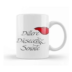 Baskı Dükkanı Dillere Düşeceğiz Senin Komik Kupa Bardak