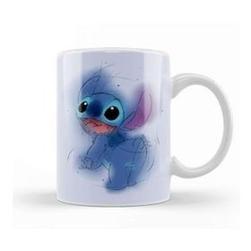 Baskı Dükkanı Disney Stitch Shake Beyaz Porselen Kupa Bardak