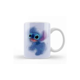 Baskı Dükkanı Disney Stitch Shake Beyaz Porselen Kupa Bardak