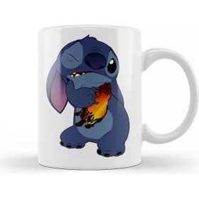 Baskı Dükkanı Disney The Power Of Stitch Beyaz Porselen Kupa Bardak