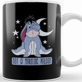 Baskı Dükkanı Disney Winnie The Pooh Eeyore Not A Morning Person Beyaz 330 ml Porselen Kupa Bardak