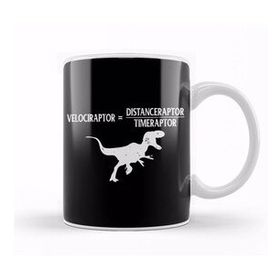 Baskı Dükkanı Distanceraptor Timeraptor Velociraptor Dinosaur Beyaz Porselen Kupa Bardak