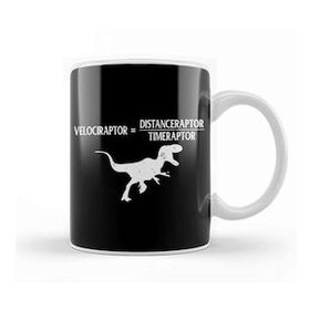 Baskı Dükkanı Distanceraptor Timeraptor Velociraptor Dinosaur Beyaz Porselen Kupa Bardak