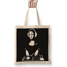 Baskı Dükkanı Dj Mona Lisa Bez Kadın Günlük Çanta