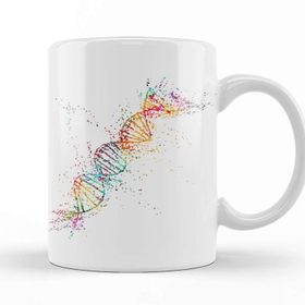 Baskı Dükkanı Dna Molecule Beyaz Porselen Kupa Bardak