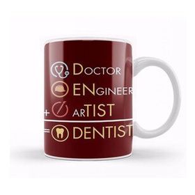 Baskı Dükkanı Doctor Engineer Artist Dentist 017 Beyaz 330 ml Porselen Kupa Bardak