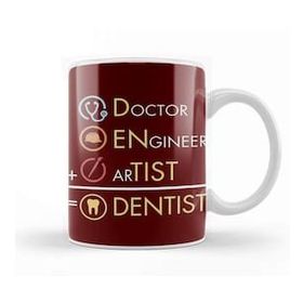 Baskı Dükkanı Doctor Engineer Artist Dentist 017 Beyaz 330 ml Porselen Kupa Bardak
