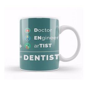 Baskı Dükkanı Doctor Engineer Artist Dentist 019 Beyaz 330 ml Porselen Kupa Bardak