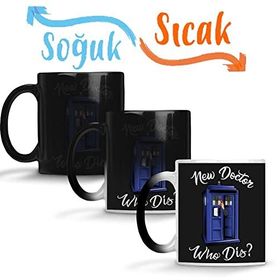Baskı Dükkanı Doctor Who New Doctor Sihirli Porselen Kupa