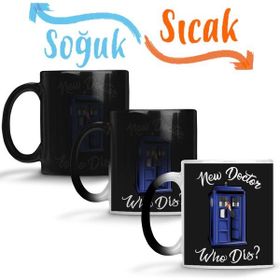 Baskı Dükkanı Doctor Who New Doctor Sihirli Porselen Kupa