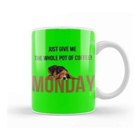 Baskı Dükkanı Dog Funny Coffee Drinks Lover Gift Quote Vintage Retro Rainbow Style Kupa Bardak