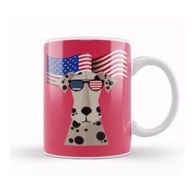 Baskı Dükkanı Dog Independence Day 4th Of July Gift Celebration Patriotic Kupa Bardak