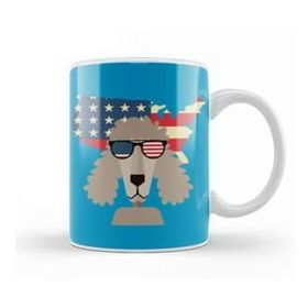 Baskı Dükkanı Dog Independence Day 4th Of July Gift Celebration Patriotic Kupa Bardak