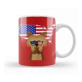 Baskı Dükkanı Dog Independence Day 4th Of July Gift Celebration Patriotic Kupa Bardak