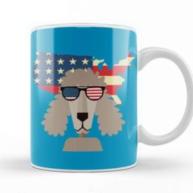 Baskı Dükkanı Dog Independence Day 4th Of July Gift Celebration Patriotic Kupa Bardak